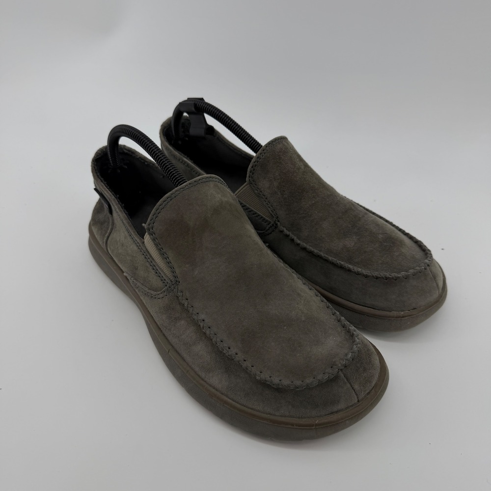 Patagonia Beluga Slip On Shoes Mens 9 Grey Suede Moc Toe Loafers T11521